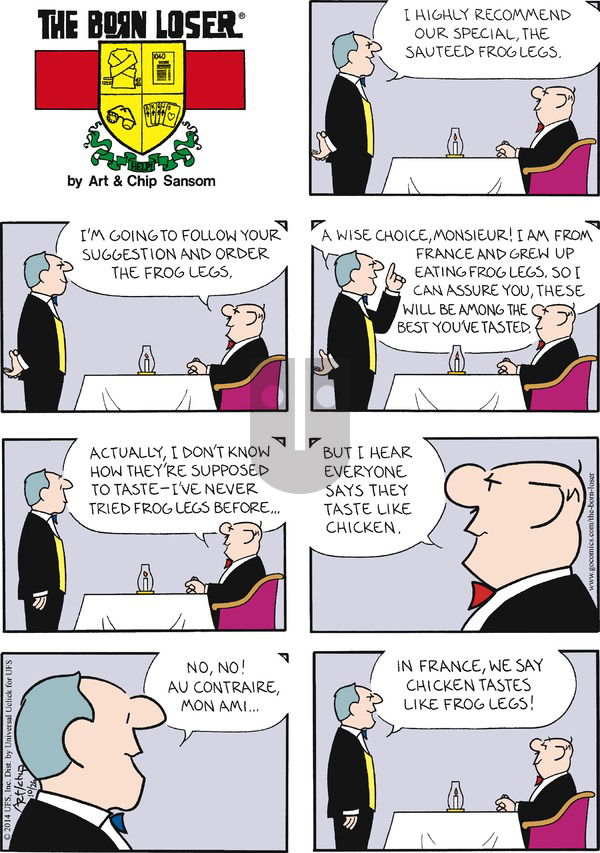 The Born Loser on Sunday October 26, 2014 Comic Strip