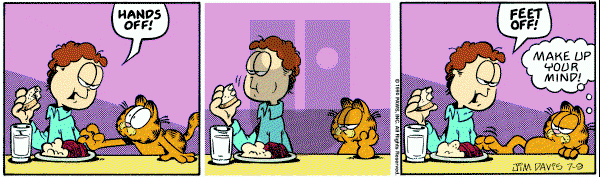 Garfield on Monday July 9, 1990 Comic Strip