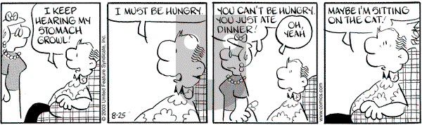 Drabble on Monday August 25, 2003 Comic Strip