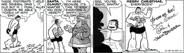 Alley Oop on Thursday December 25, 1997 Comic Strip