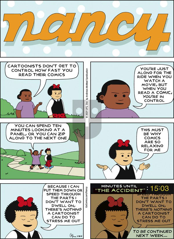 Nancy on Sunday March 28, 2021 Comic Strip