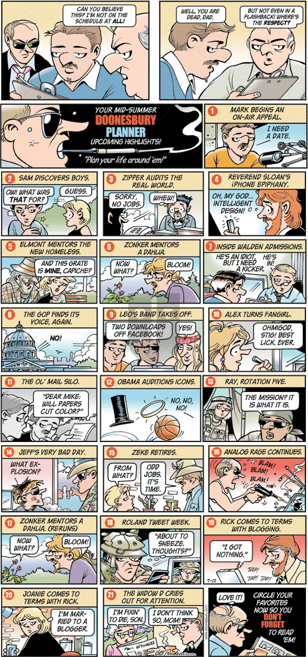 Doonesbury - Sunday July 12, 2009 Comic Strip