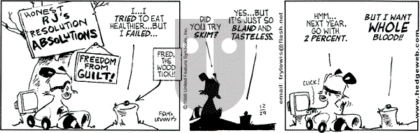 Over the Hedge on Tuesday December 29, 1998 Comic Strip