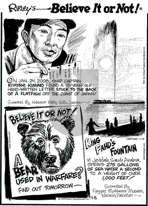 Ripley's Believe It or Not on Tuesday April 8, 2008 Comic Strip