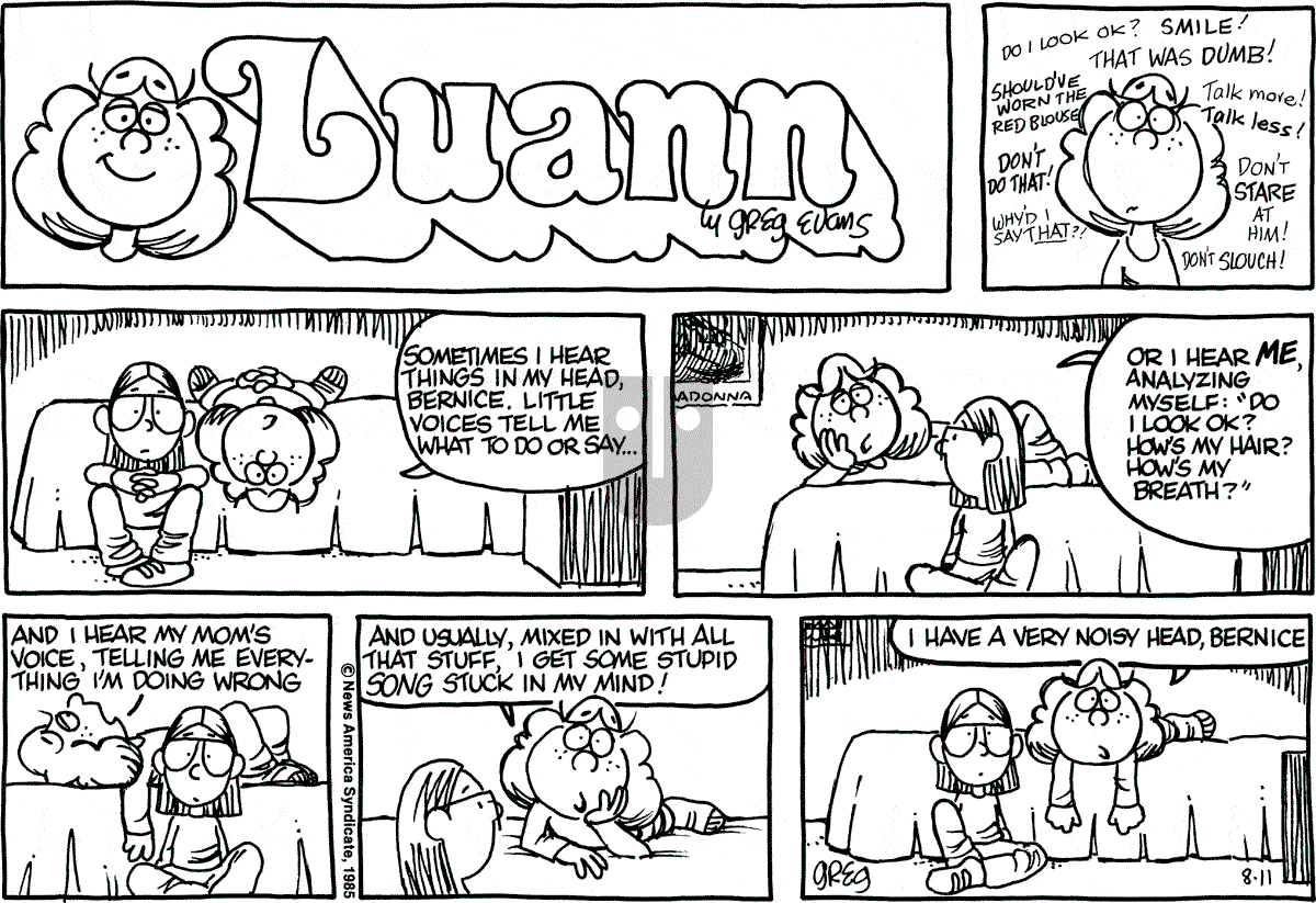 Luann - Sunday August 11, 1985 Comic Strip