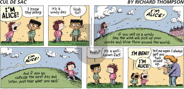 Cul de Sac on Sunday March 12, 2017 Comic Strip
