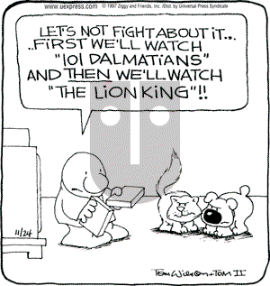 Ziggy on Monday November 24, 1997 Comic Strip