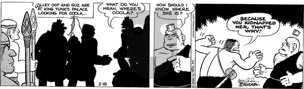 Alley Oop on Monday February 18, 2002 Comic Strip