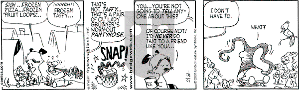 Over the Hedge on Monday January 15, 2001 Comic Strip