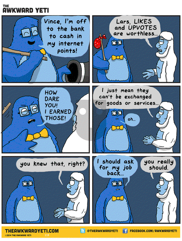 The Awkward Yeti on Wednesday March 18, 2015 Comic Strip