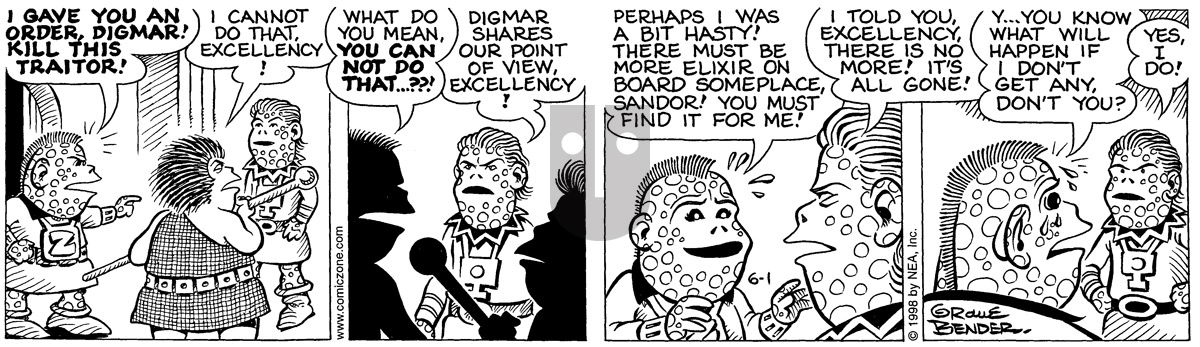 Alley Oop - Monday June 1, 1998 Comic Strip