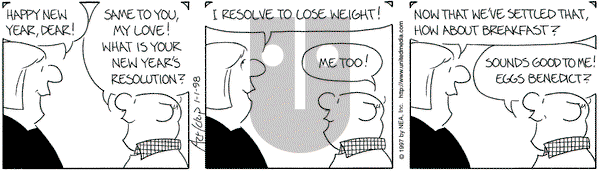 The Born Loser on Thursday January 1, 1998 Comic Strip