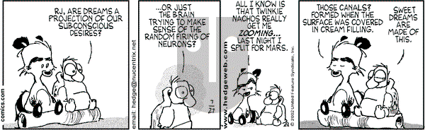 Over the Hedge on Saturday July 27, 2002 Comic Strip