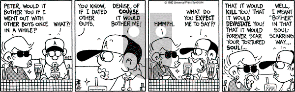 FoxTrot on Friday November 27, 1992 Comic Strip