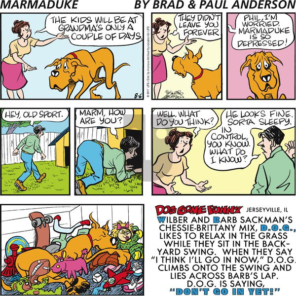 Marmaduke on Sunday August 6, 2017 Comic Strip