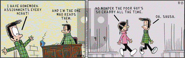 Grand Avenue on Wednesday November 8, 2023 Comic Strip