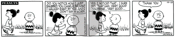 Peanuts on Saturday October 13, 1956 Comic Strip