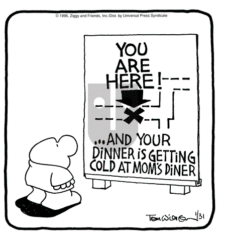 Ziggy - Wednesday January 31, 1996 Comic Strip