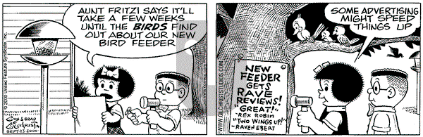Nancy on Saturday September 23, 2000 Comic Strip