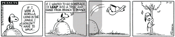 Peanuts on Tuesday March 21, 1961 Comic Strip