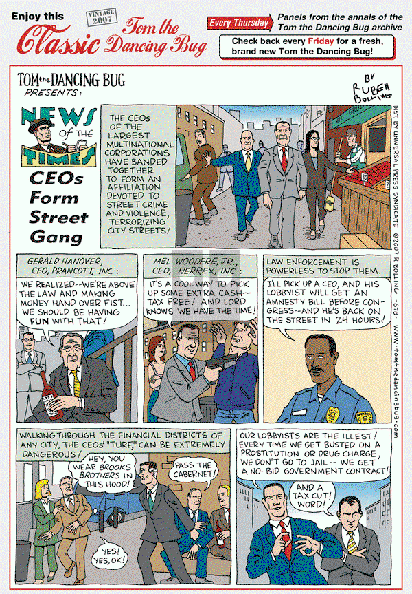 Tom the Dancing Bug on Thursday January 19, 2017 Comic Strip