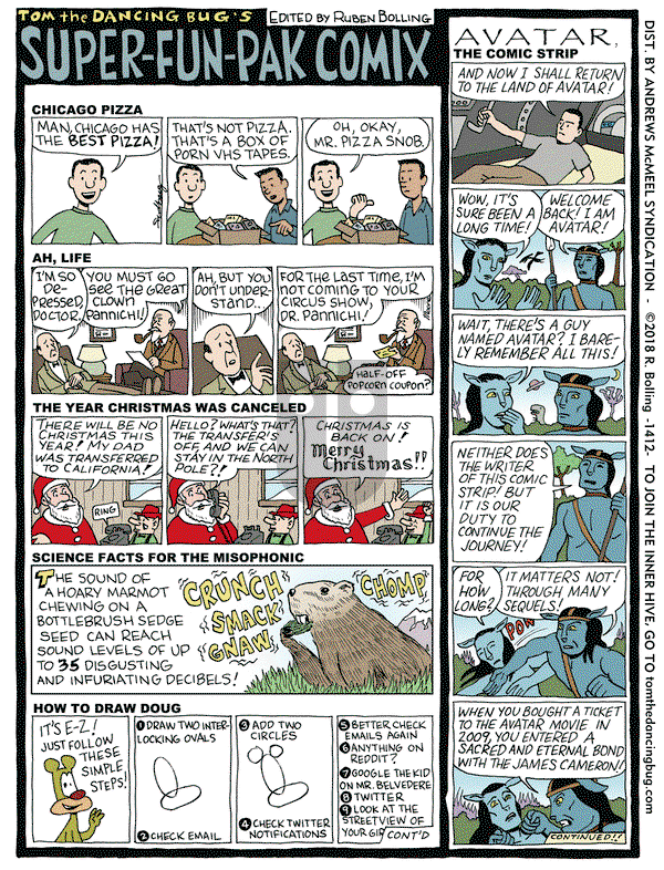 Tom the Dancing Bug on Friday November 9, 2018 Comic Strip