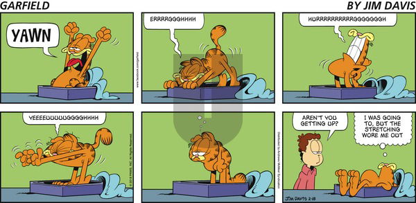 Garfield on Sunday February 18, 2018 Comic Strip