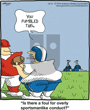 In the Bleachers on Thursday October 10, 2019 Comic Strip