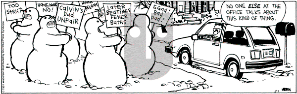 Calvin and Hobbes on Thursday February 7, 1991 Comic Strip