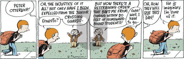 Cul de Sac on Monday October 15, 2018 Comic Strip
