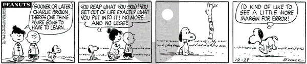 Peanuts - Wednesday December 28, 1960 Comic Strip