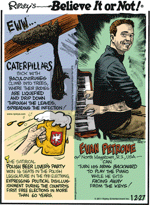 Ripley's Believe It or Not on Tuesday December 27, 2011 Comic Strip
