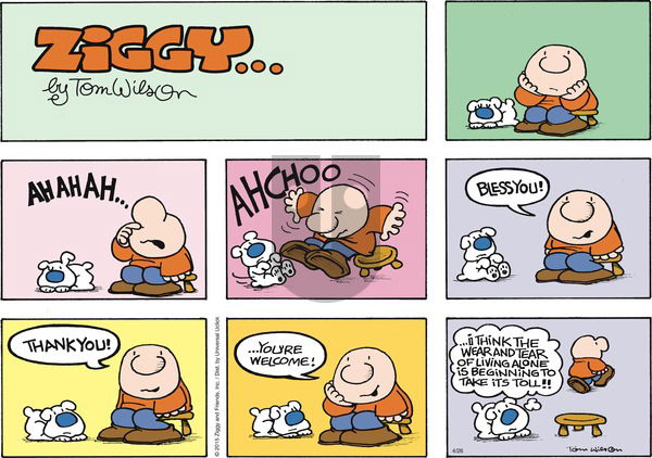 Ziggy on Sunday April 26, 2015 Comic Strip