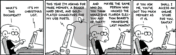 FoxTrot on Saturday December 16, 2000 Comic Strip