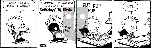 Calvin and Hobbes - Friday April 22, 2016 Comic Strip
