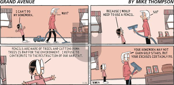 Grand Avenue on Sunday March 26, 2023 Comic Strip