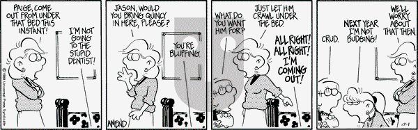 FoxTrot on Thursday December 1, 1988 Comic Strip