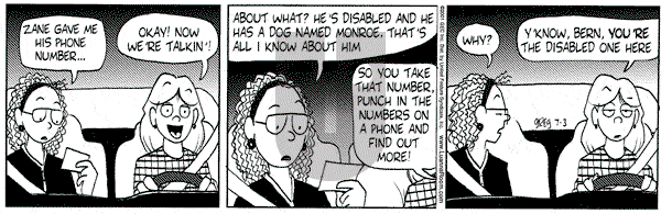 Luann on Tuesday July 3, 2001 Comic Strip