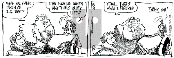 The Grizzwells on Saturday December 4, 1999 Comic Strip