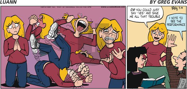 Luann on Sunday March 4, 2012 Comic Strip