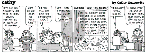 Cathy Classics on Friday May 10, 1996 Comic Strip