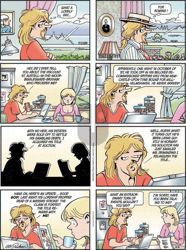 Doonesbury - Sunday August 2, 2009 Comic Strip