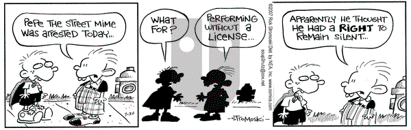 Soup to Nutz - Old on Monday July 30, 2007 Comic Strip