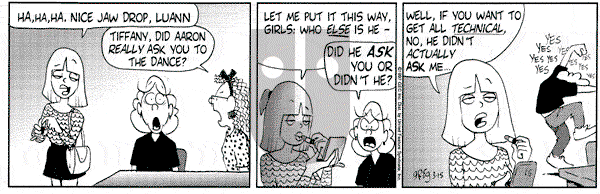 Luann on Saturday March 15, 1997 Comic Strip