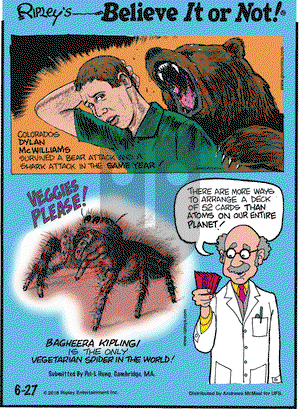 Ripley's Believe It or Not on Wednesday June 27, 2018 Comic Strip