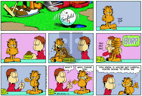 Garfield - Sunday April 11, 1999 Comic Strip