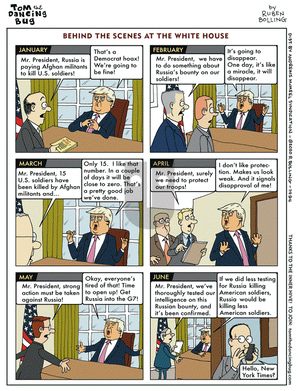 Tom the Dancing Bug on Friday July 3, 2020 Comic Strip