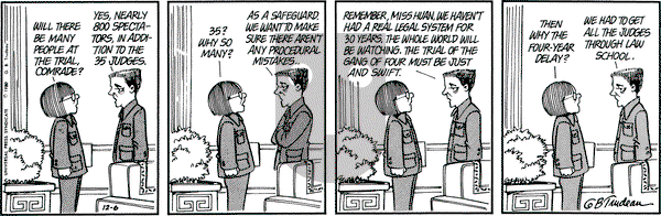 Doonesbury on Saturday December 6, 1980 Comic Strip