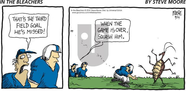 In the Bleachers - Sunday September 14, 2014 Comic Strip