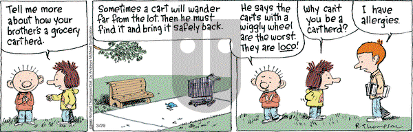 Cul de Sac on Friday March 29, 2019 Comic Strip